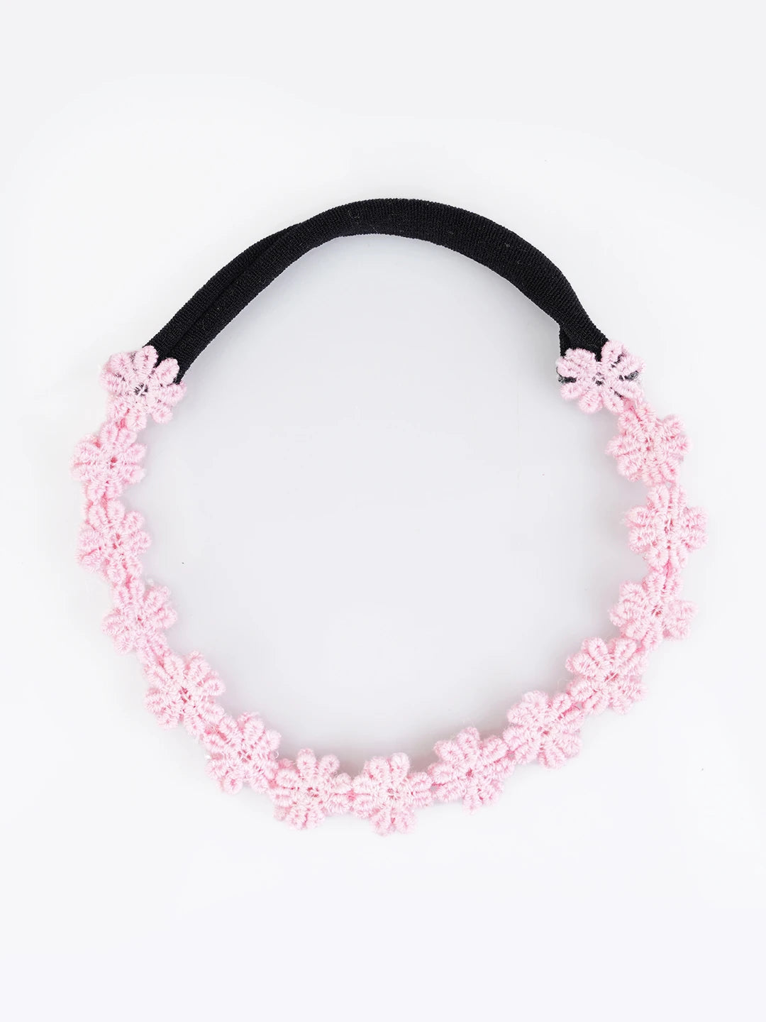 Choko Floral Lace Beaded Hair Band Pretty in Pink for Girls - Choko