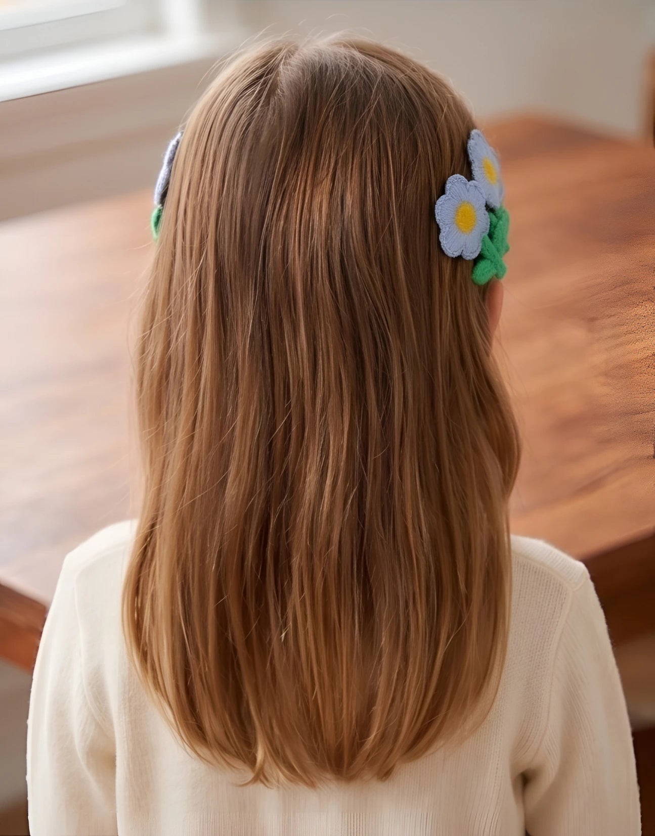 Choko Floral Accent Hairclip for Girls - Blue, Green, Yellow - Choko