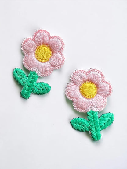 Choko Floral Accent Hairclip for Girls - Pink, Green, Yellow - Choko