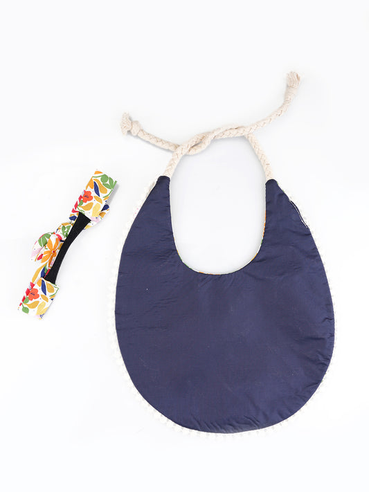 Choko Baby Bib with Adjustable Soft Dori and Matching Headband Set - Yellow  -  Kids Accessories