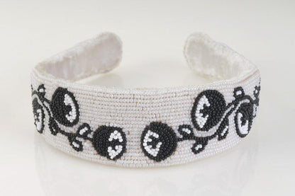 Garden Roses Beaded White Hairband for Girls & Kids – Ebony Elegance & Royal Flair Choko
