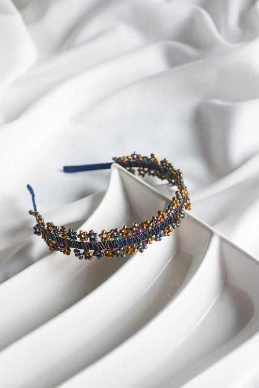 Golden Onyx Floral Hair Band for Girls & Kids – Royal Statement Choko