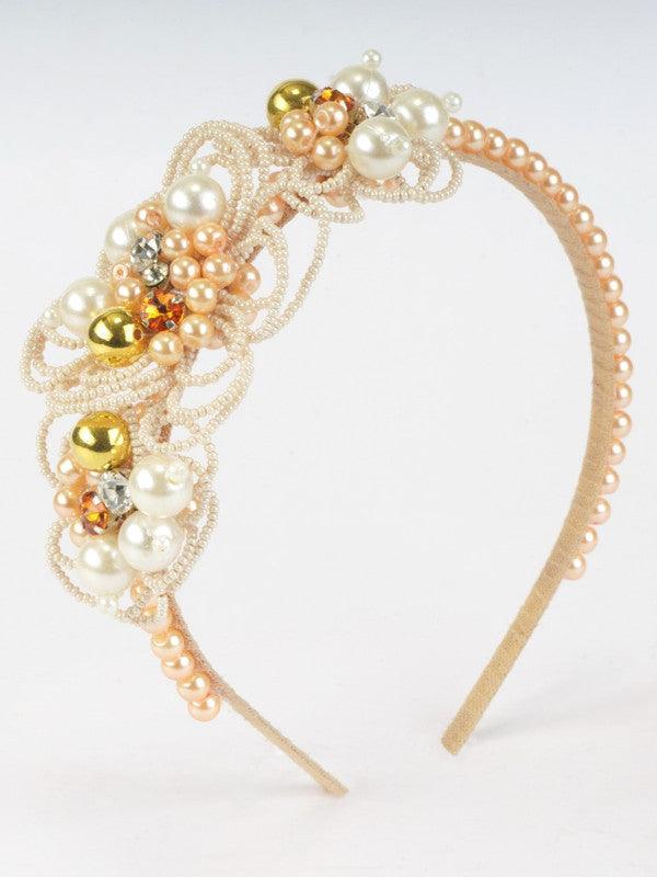 Pearly Petals Hair Band for Girls & Kids – Deluxe Party Glam Choko