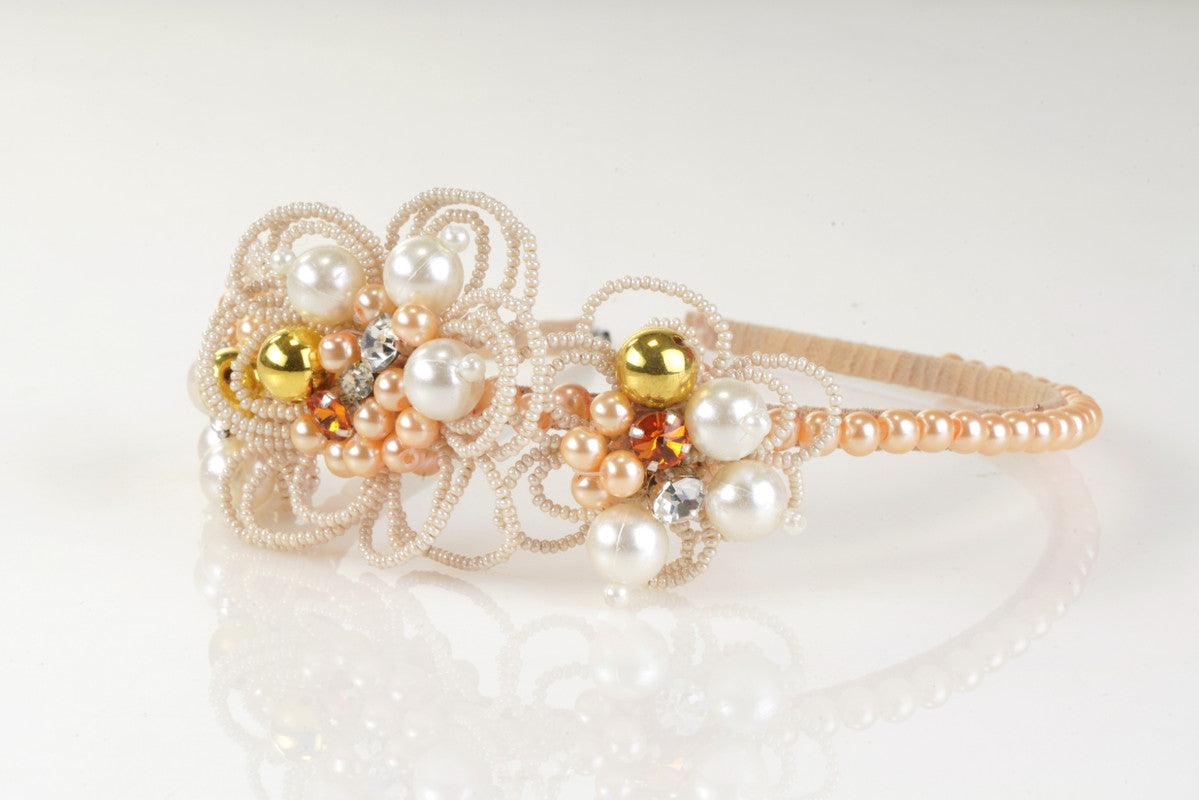 Pearly Petals Hair Band for Girls & Kids – Deluxe Party Glam Choko