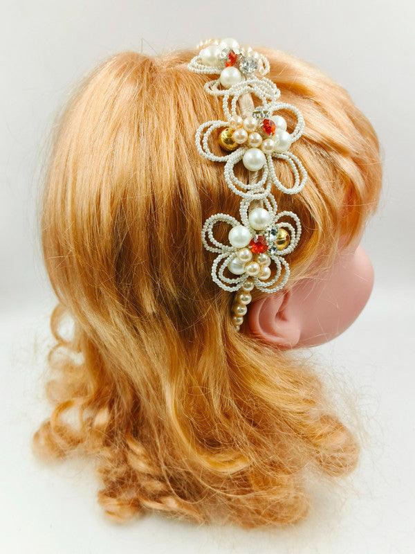 Pearly Petals Hair Band for Girls & Kids – Deluxe Party Glam Choko