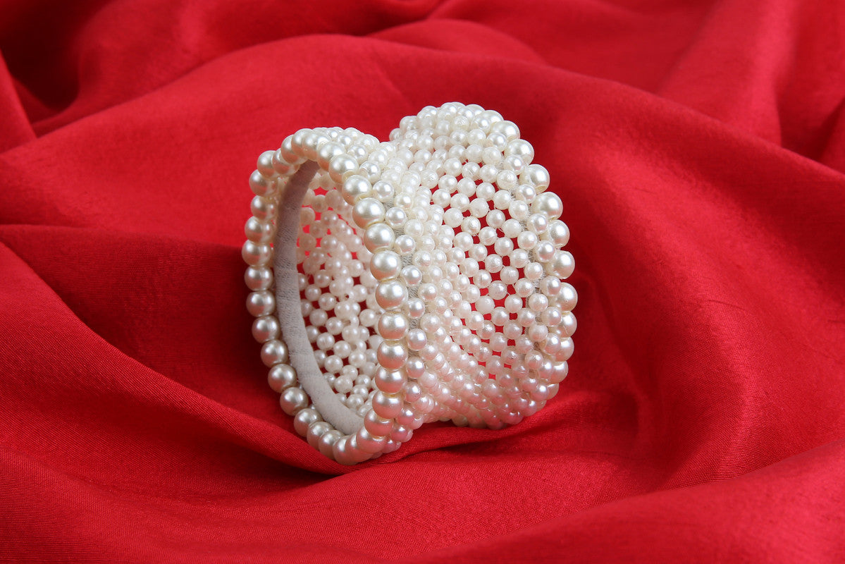 Choko Girls Luxe Ivory Pearl Beaded Bangle – Off White Kids Jewellery – Choko