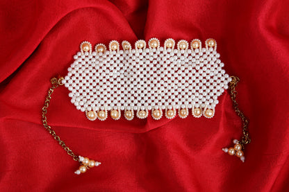 Choko – Off-White Crystal Beaded Kids Bracelet – Handmade