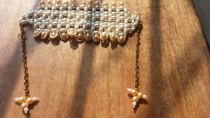 Choko – Off-White Crystal Beaded Kids Bracelet – Handmade