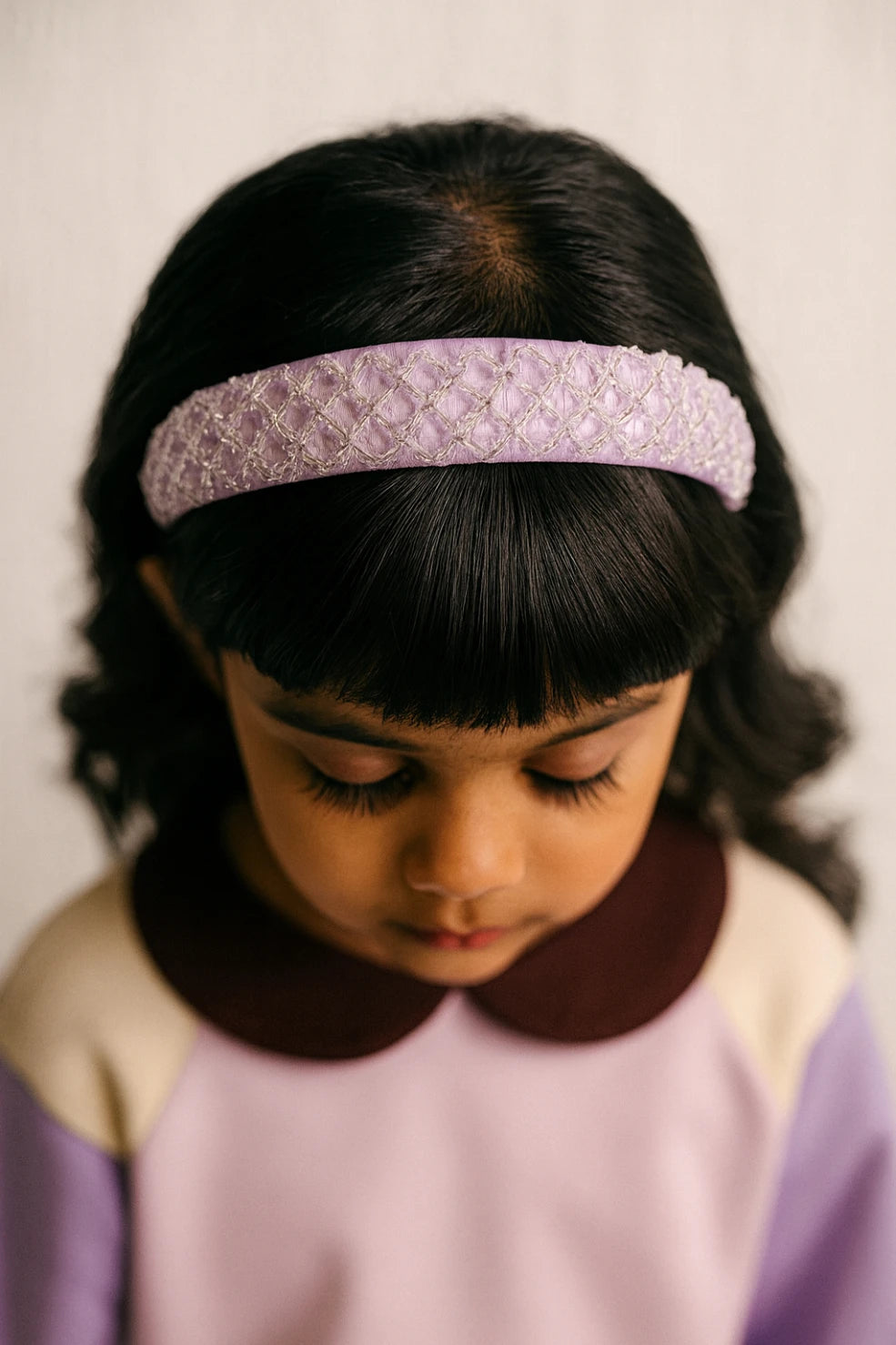 Choko Beaded Crystal Hairband for Girls - Lavender - Choko