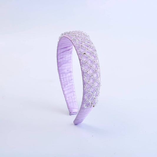 Choko Beaded Crystal Hairband for Girls - Lavender