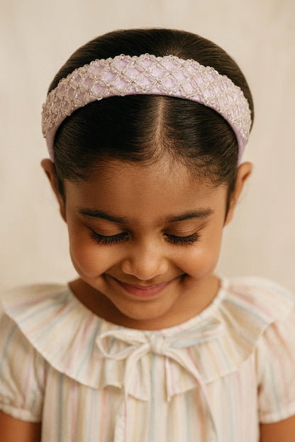 Choko Beaded Crystal Hairband for Girls - Lavender - Choko