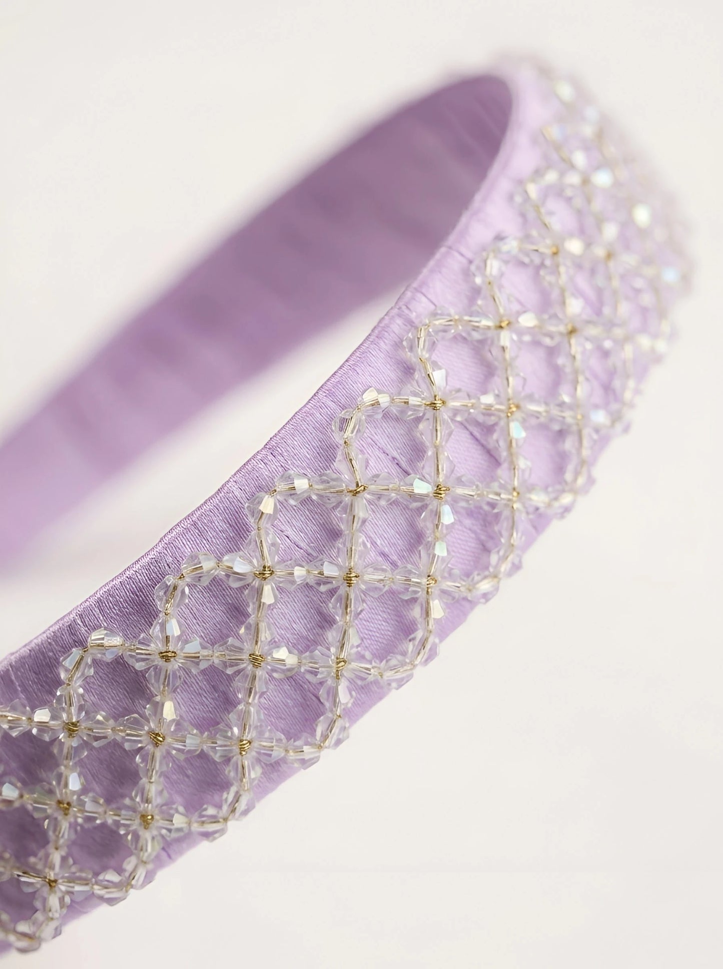 Choko Beaded Crystal Hairband for Girls - Lavender - Choko