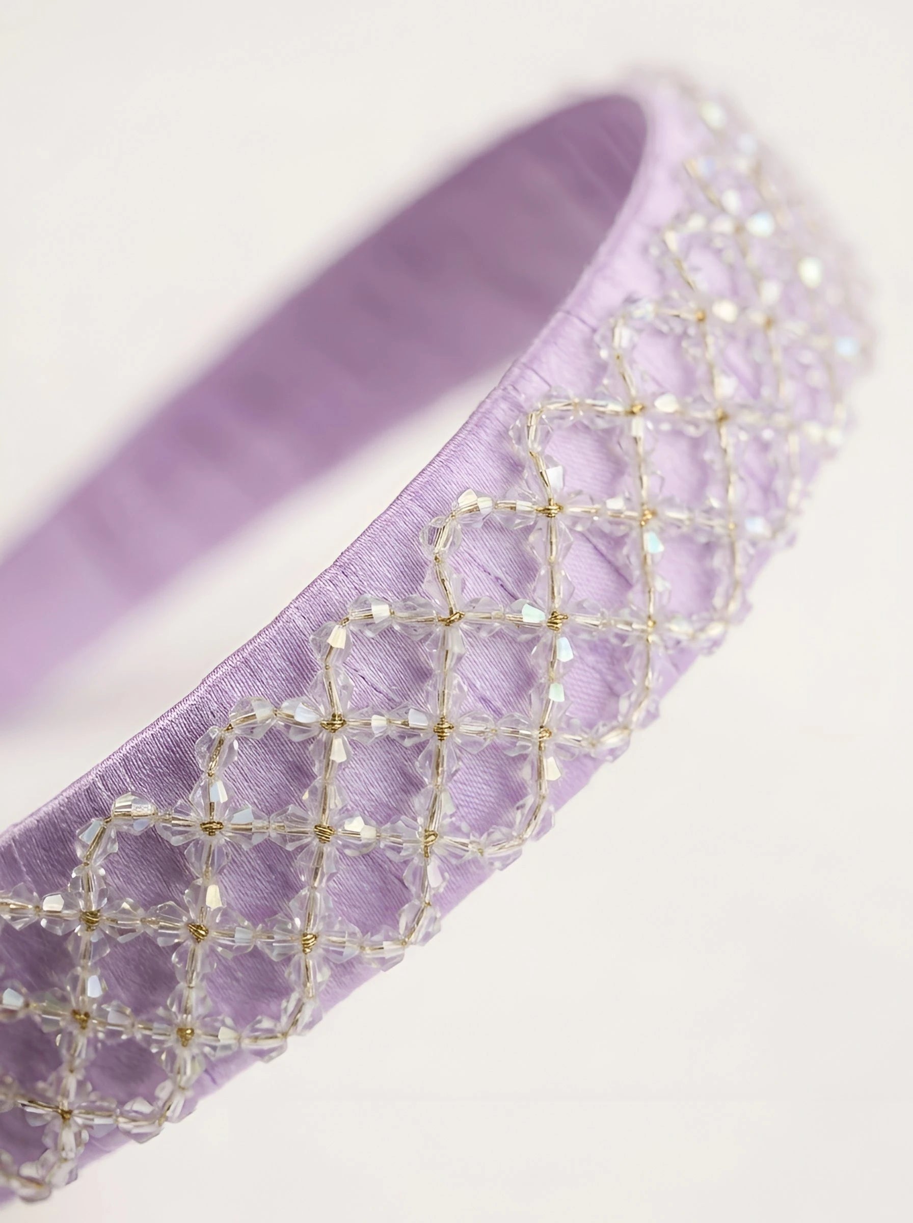 Choko Beaded Crystal Hairband for Girls - Lavender - Choko