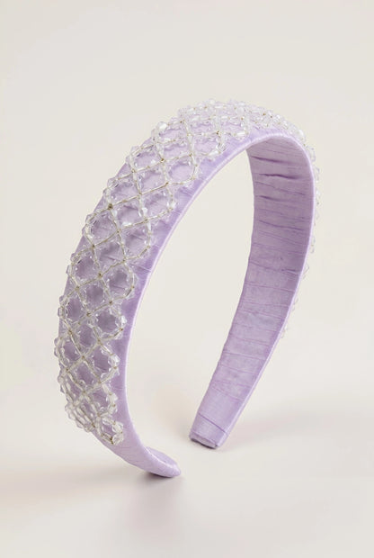 Choko Beaded Crystal Hairband for Girls - Lavender - Choko