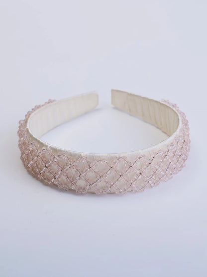 Choko Beaded Crystal Hairband for Girls - Pink - Choko