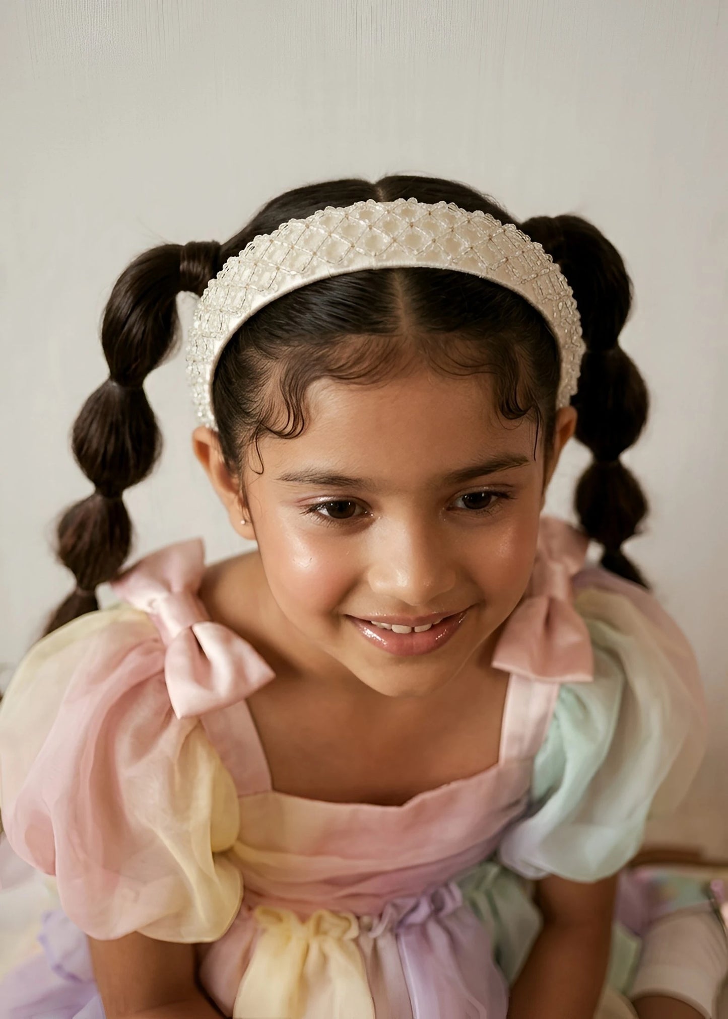 Choko Beaded Crystal Hairband for Girls - Pink - Choko