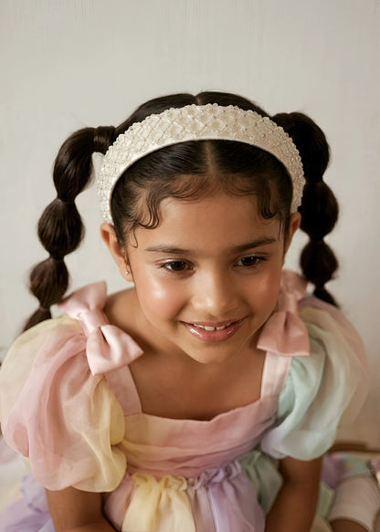 Choko Beaded Crystal Hairband for Girls - Pink - Choko