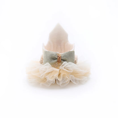 Baby Girl 1st Birthday Crown Hair Band - Cream Gold Floral | Choko - Choko
