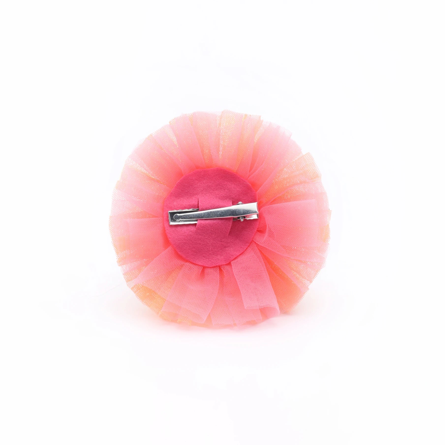 Baby Girl Birthday Floral Crown Hair Clip - Yellow Orange Pearl Bow | Choko - Choko