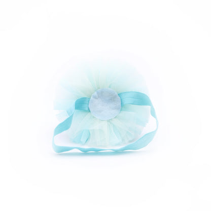 Baby Girl 1st Birthday Crown Hair Band - Blue Floral Tulle | Choko - Choko