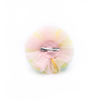 Baby Girl Birthday Rainbow Crown Hair Clip - Blue Mix Pearl Bow | Choko - Choko
