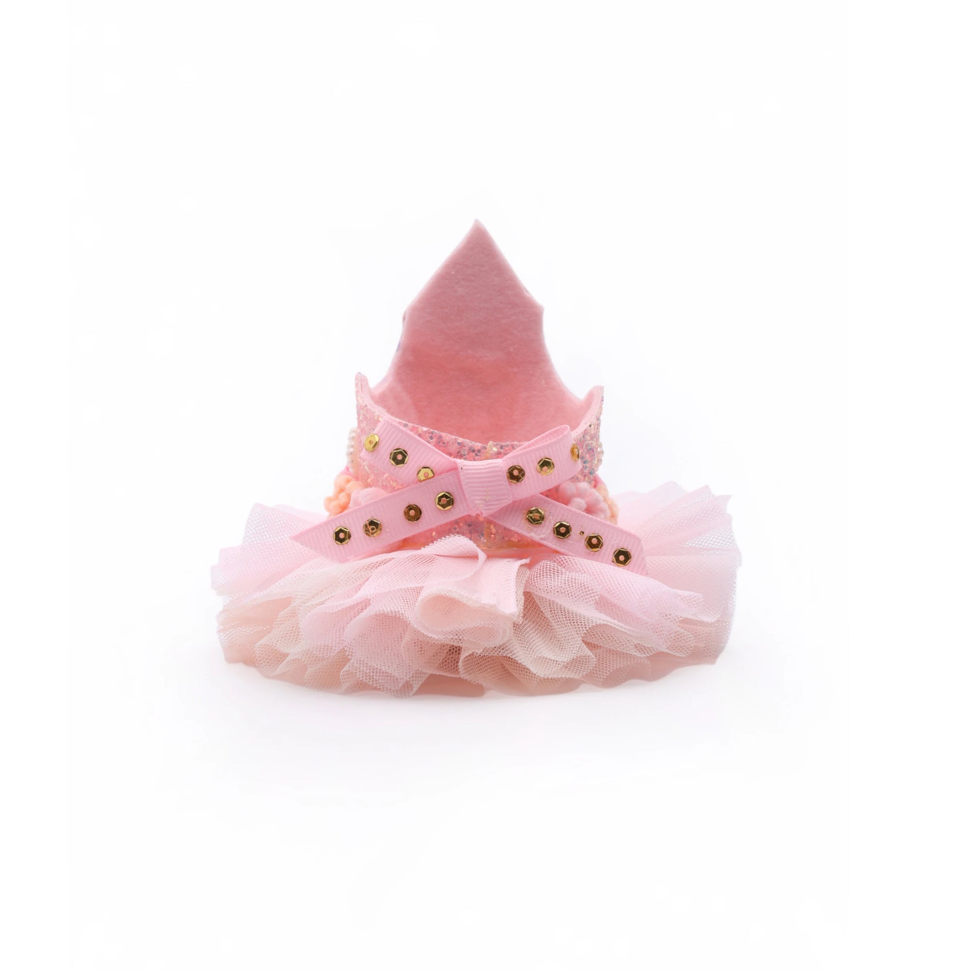 Girls 3rd Birthday Crown Hair Clip - Pink Roses & Tulle | Choko - Choko