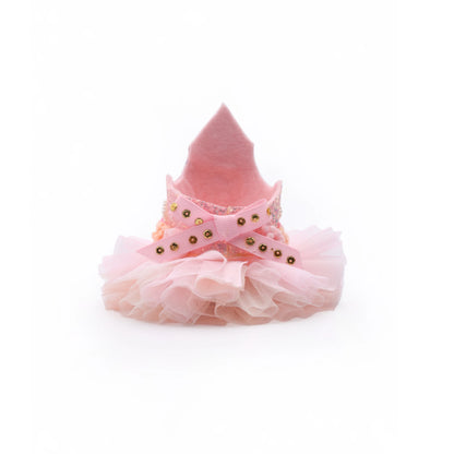Girls 3rd Birthday Crown Hair Clip - Pink Roses & Tulle | Choko - Choko