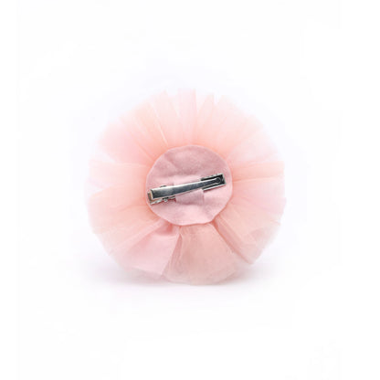 Baby Girl Birthday Pink Crown Hair Clip - Ribbon Bow Floral Tulle | Choko - Choko