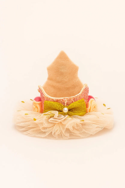 Girls 2nd Birthday Crown Hair Band - Glitter Floral Tulle | Choko - Choko