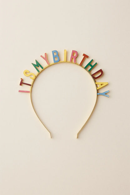 Girls Birthday Hair Band - "It's My Birthday" Multicolour | Choko - Choko