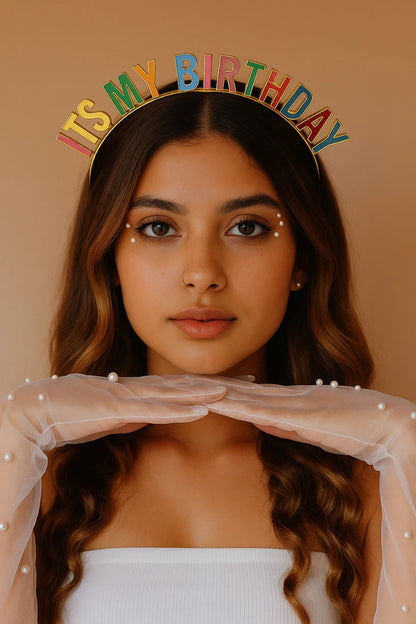 Girls Birthday Hair Band - "It's My Birthday" Multicolour | Choko - Choko