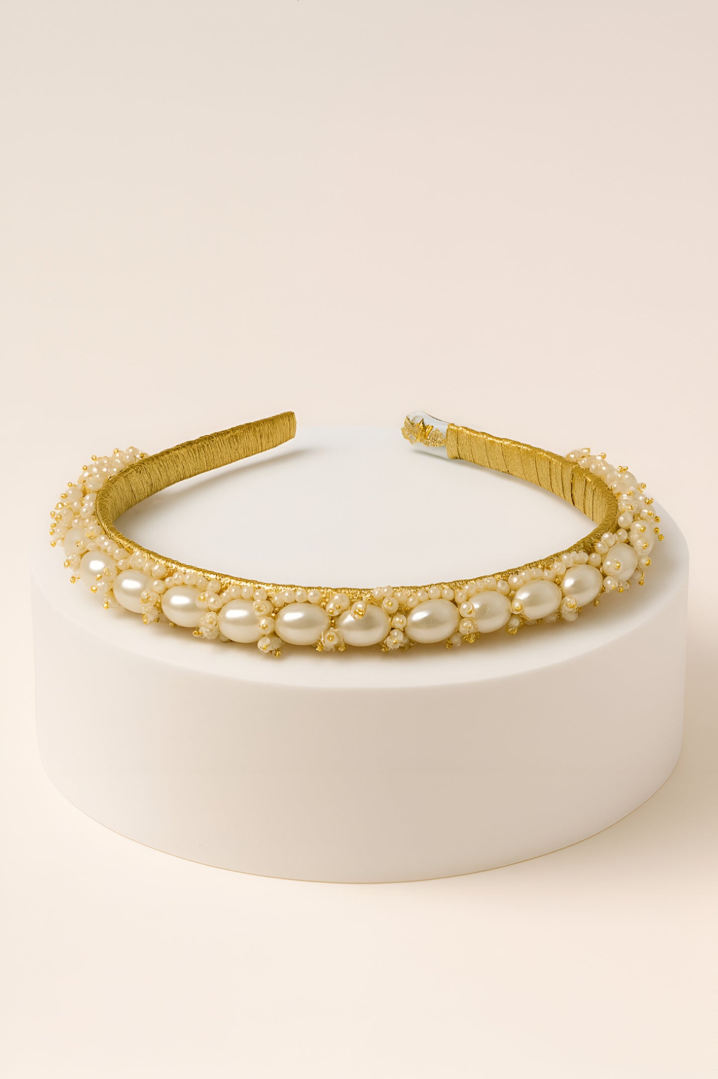 Choko Girls Gold Pearl Embellished Classic Collection Traditional Design Hair Band