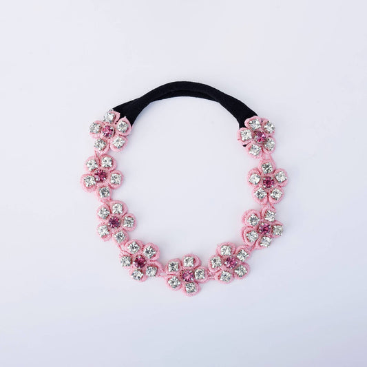 Choko Rhinestone Floral Hairband for Girls - Purple
