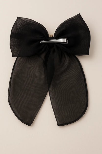 Choko Gothic Bow Hair Clip for Girls - Black