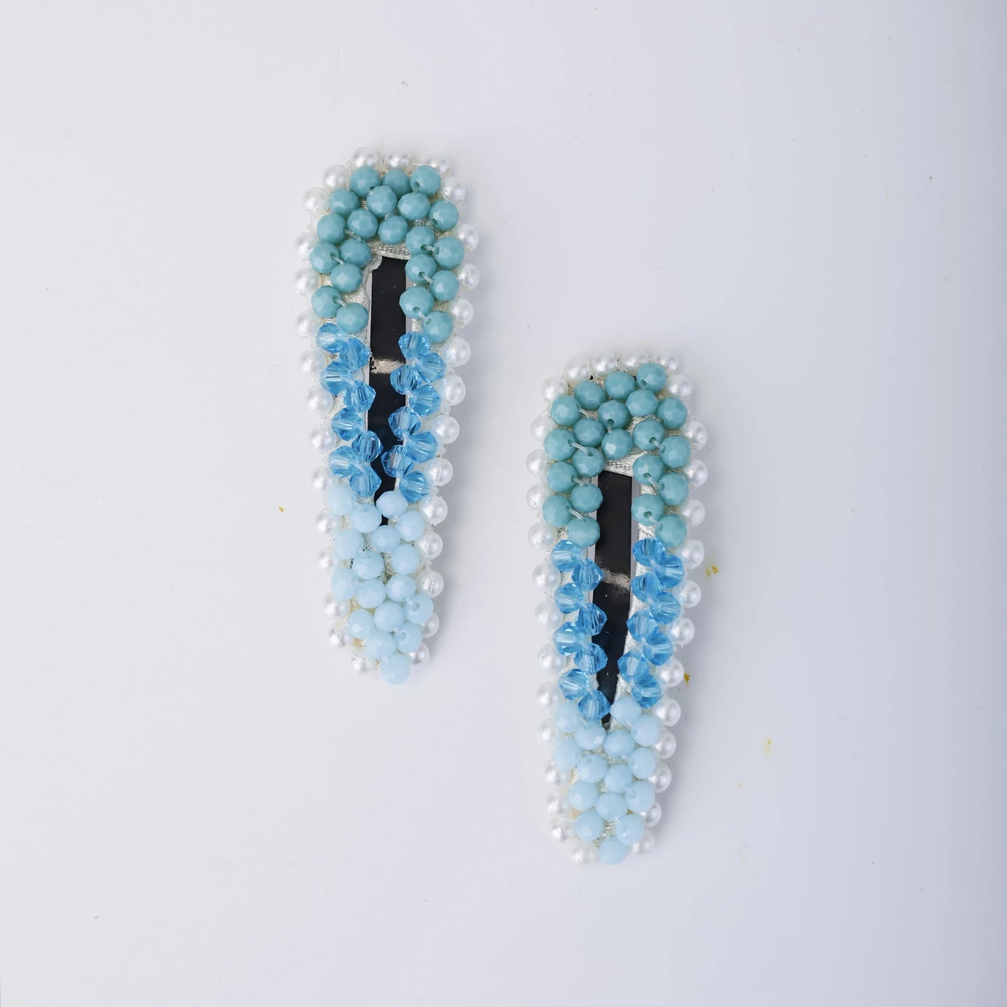 Choko Beaded Hair Clip Set for Girls - Blue - Choko