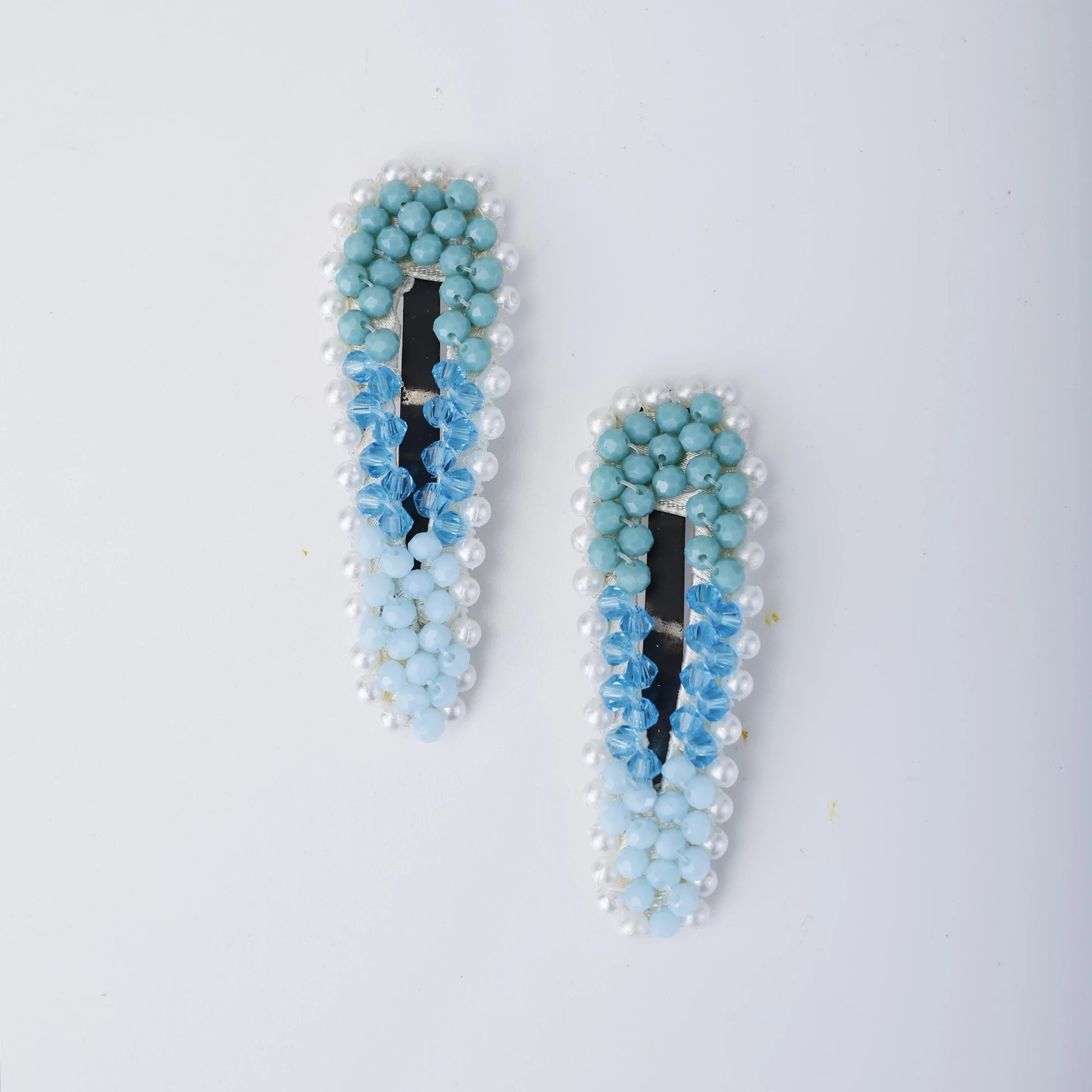 Choko Beaded Hair Clip Set for Girls - Blue - Choko