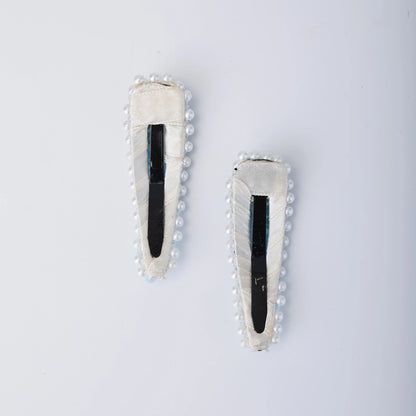 Choko Beaded Hair Clip Set for Girls - Blue - Choko