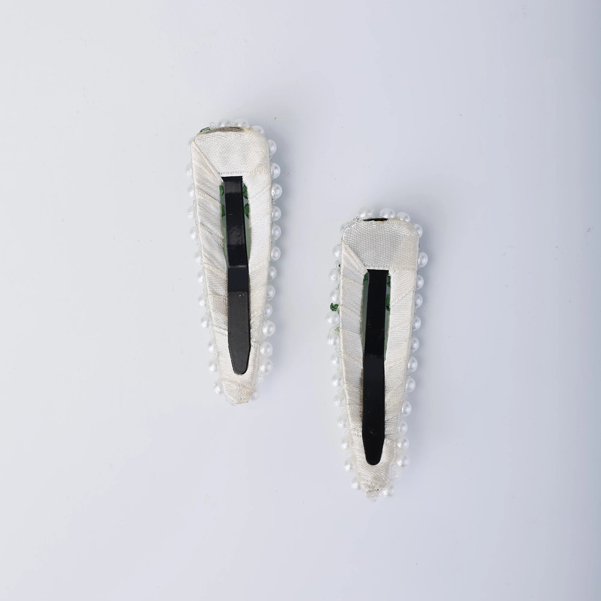 Choko Beaded Hair Clip Set for Girls - Green - Choko