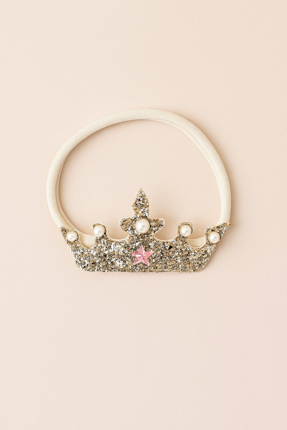 Choko Glitter Crown Birthday Headband for Baby Girls — Silver - Choko