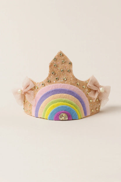 Choko Sparkling Rainbow Birthday Crown Headband - Pink, for Baby Girls and Boys - Choko