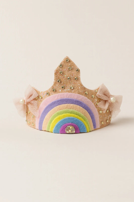 Choko Sparkling Rainbow Birthday Crown Headband - Pink, for Baby Girls and Boys - Choko