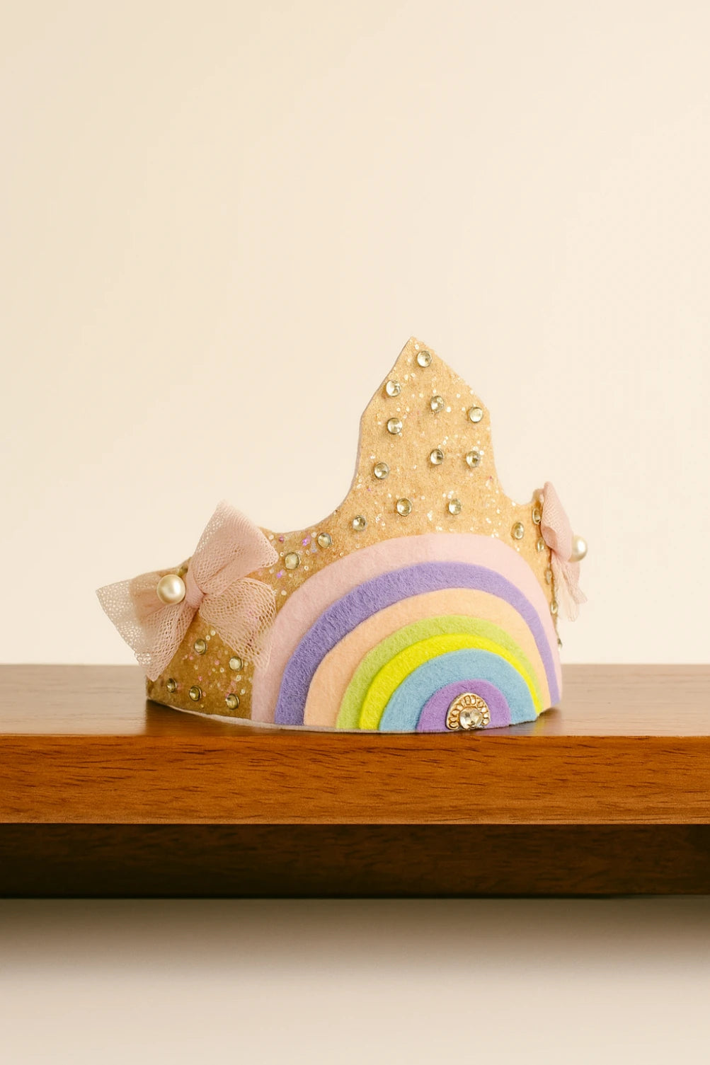 Choko Sparkling Rainbow Birthday Crown Headband - Pink, for Baby Girls and Boys - Choko