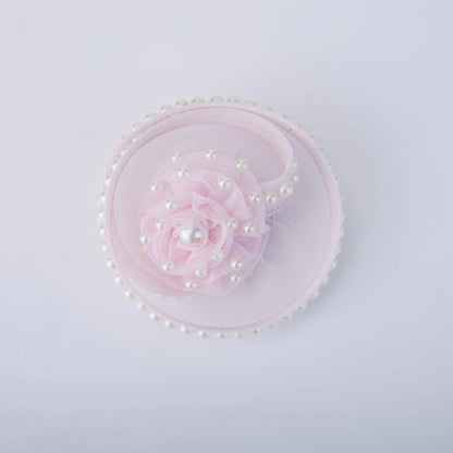 Sweet Blush Pearl Rose Birthday Hair Clip for Baby Girls - Choko