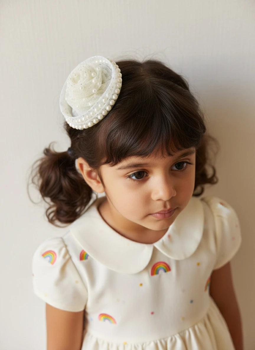 Choko Silver Sparkle Birthday Hair Clip for Baby Girls - Choko