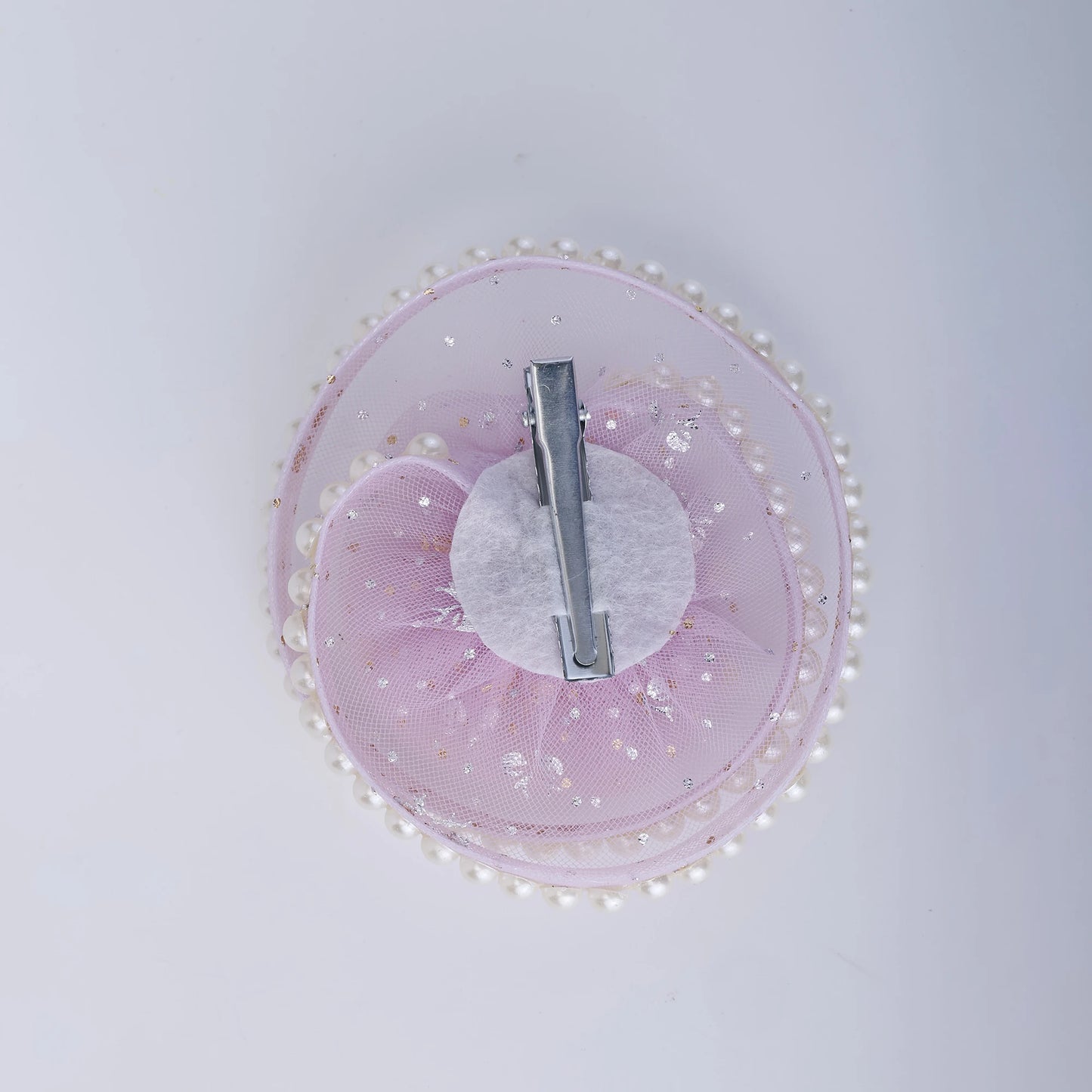 Choko Champagne Pearl Blossom Birthday Hair Clip for Baby Girls — Purple - Choko