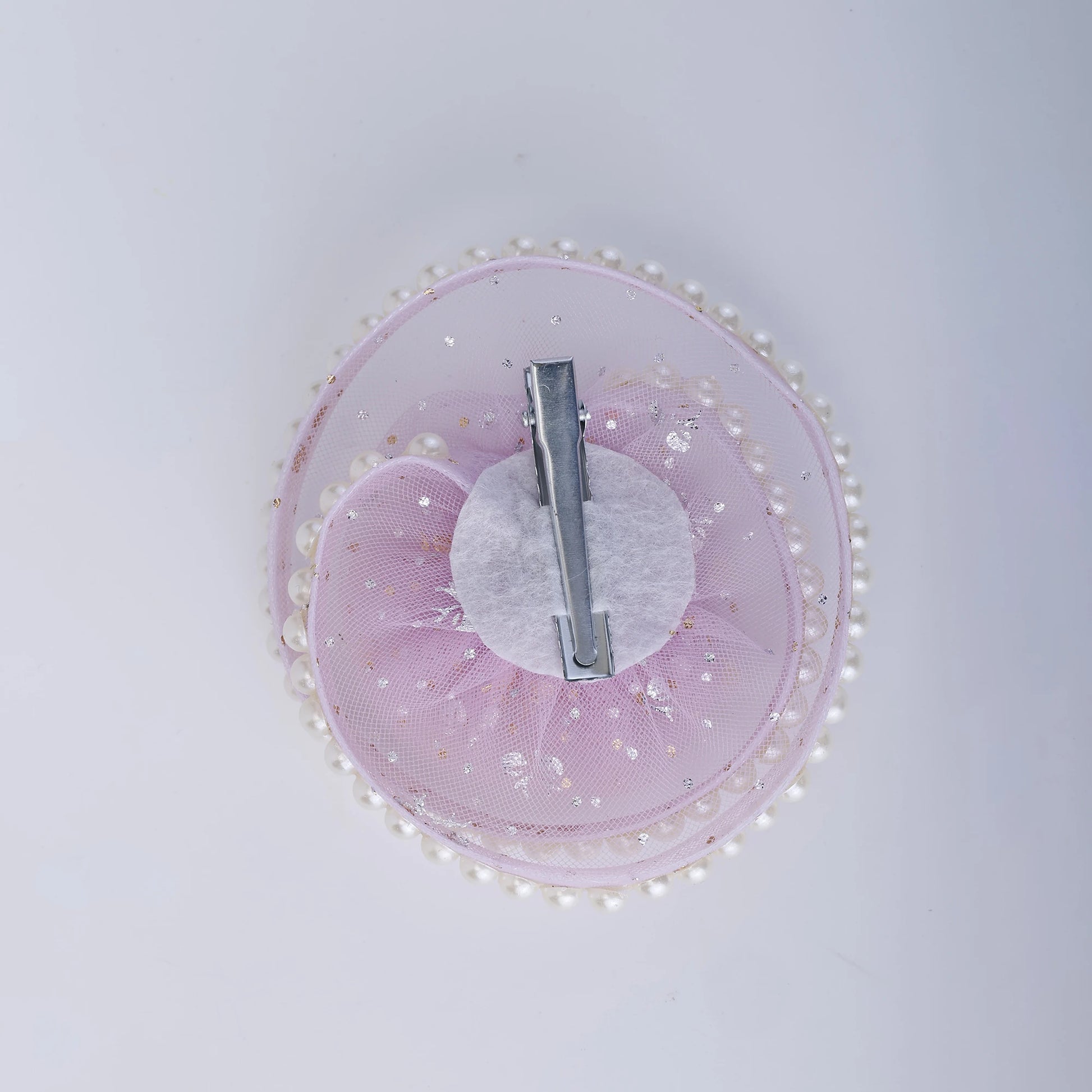 Choko Champagne Pearl Blossom Birthday Hair Clip for Baby Girls — Purple - Choko
