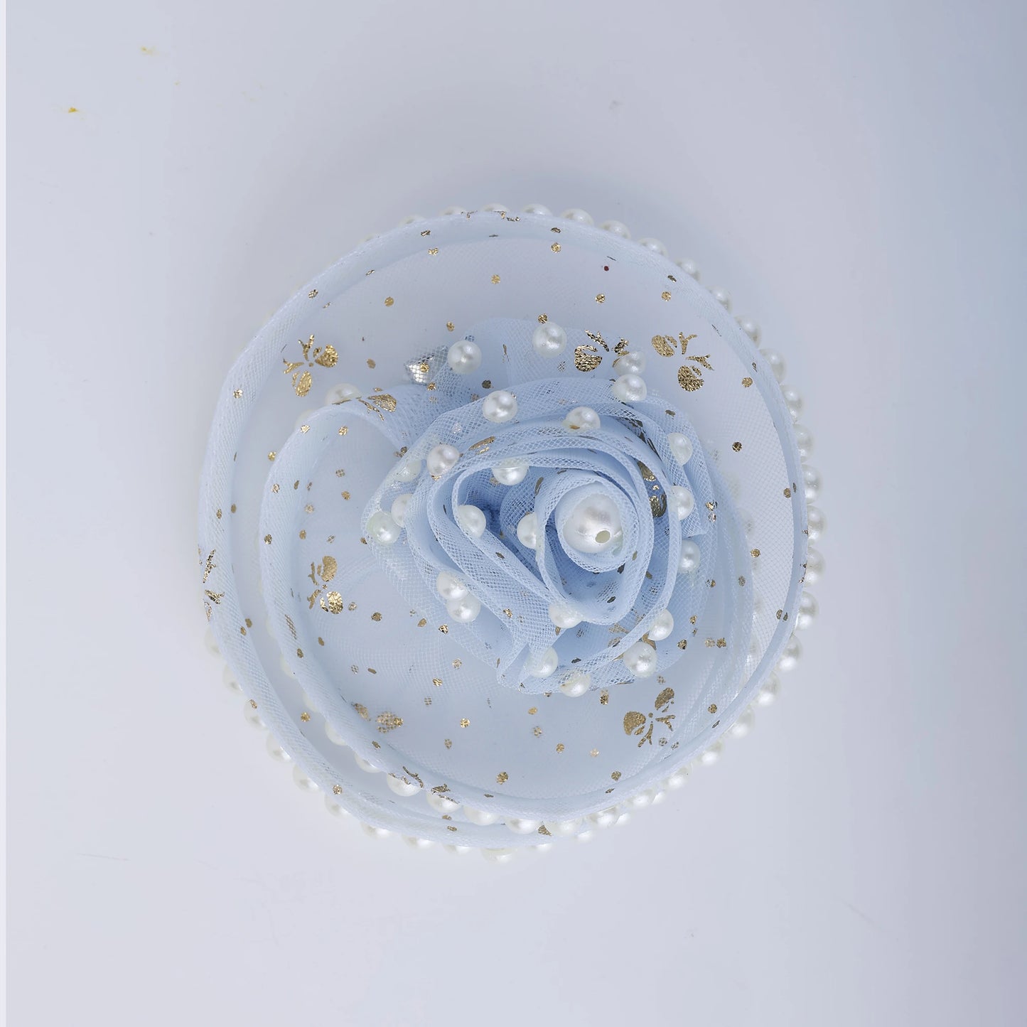 Choko Golden Shimmer Pearl Bloom Hairclip for Girls — Blue - Choko