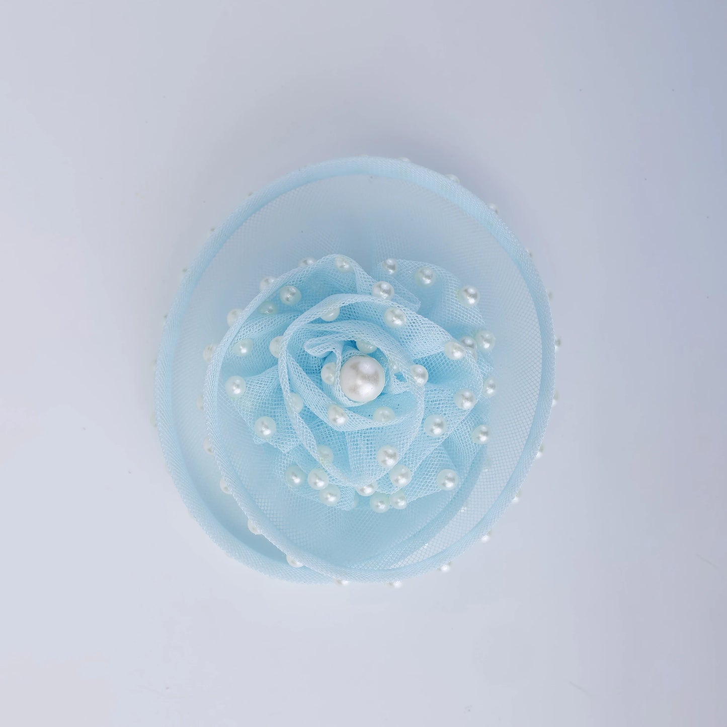 Choko Soft Blue Pearl Petal Hairclip for Baby Girls - Choko