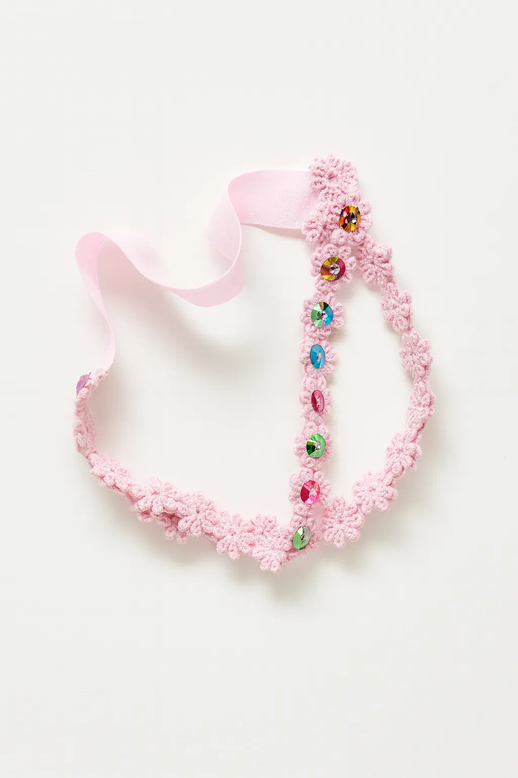 Choko Pearl Flower Detailing Headband for Baby Girls — Pink - Choko