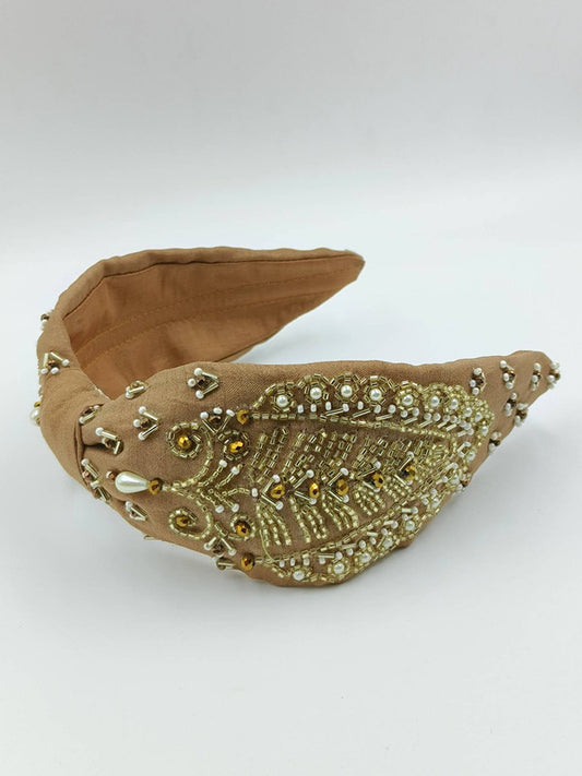 Elegant Beige SequesteRed Headband